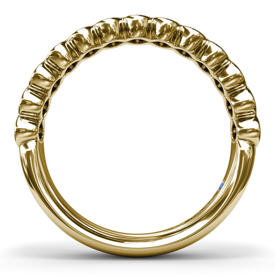 Bezel-Set Diamond Wedding Band