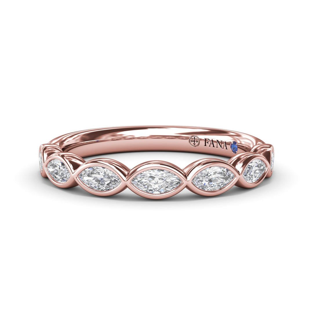 Marquise Diamond Wedding Band