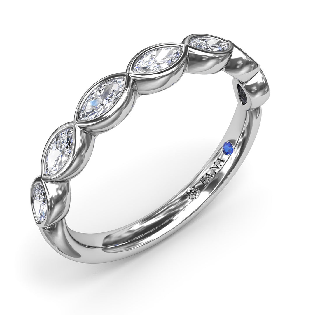Marquise Diamond Wedding Band