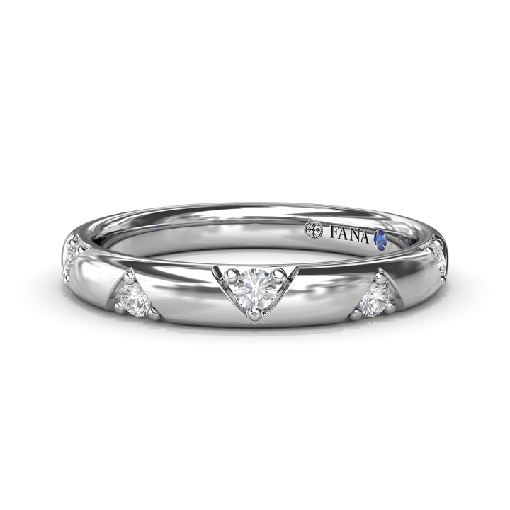 Abstract Wide Diamond Band