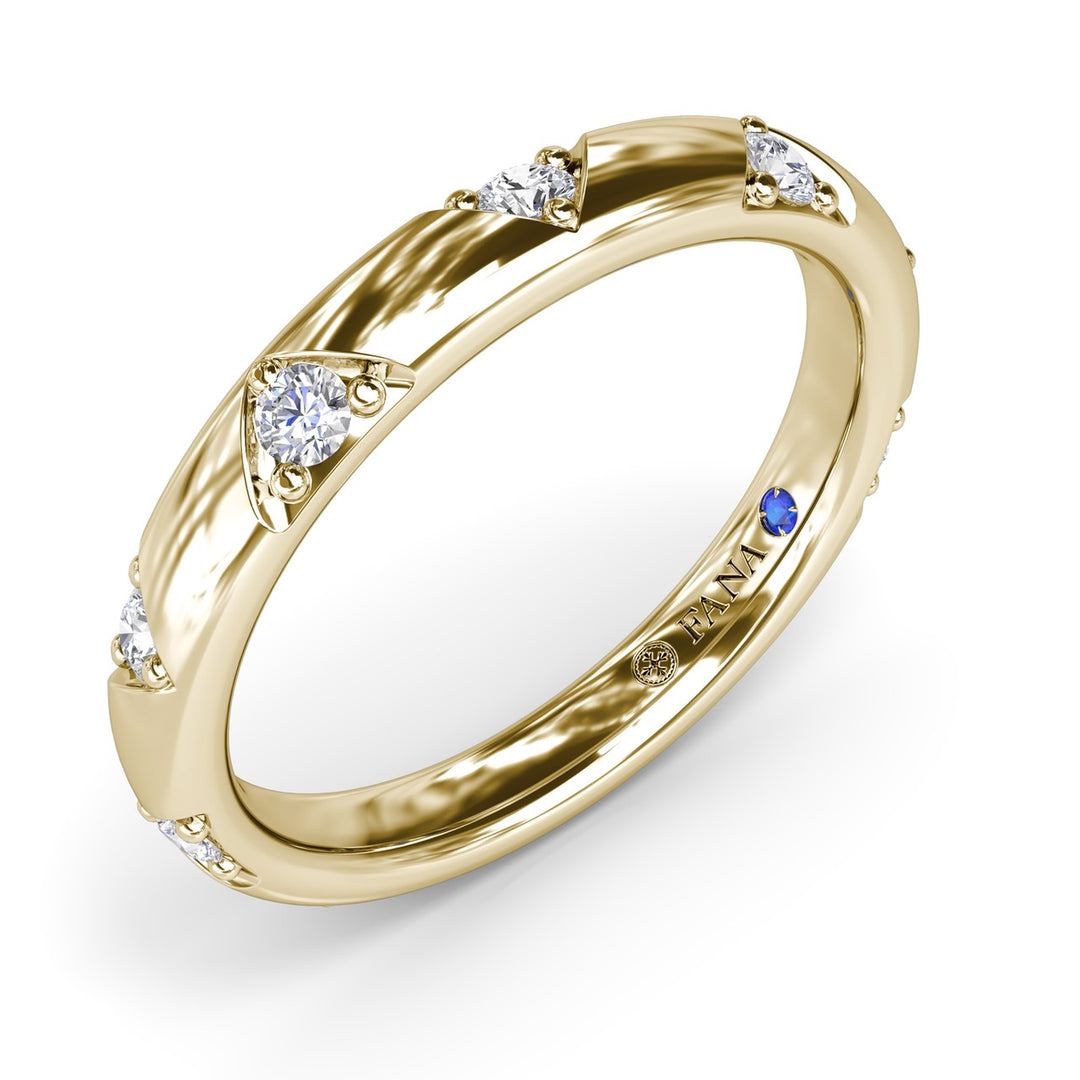 Abstract Wide Diamond Band