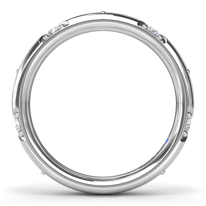 Abstract Wide Diamond Band