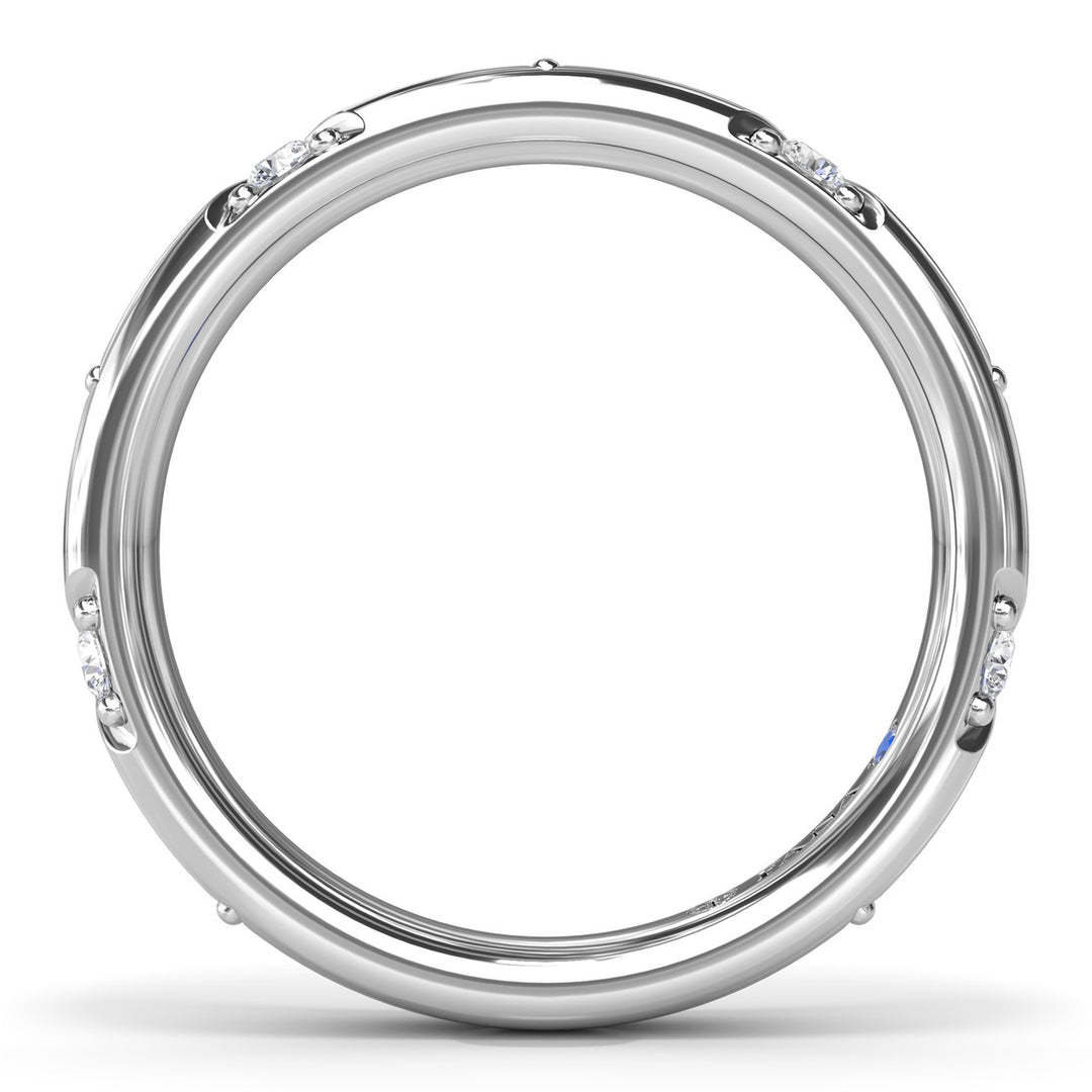 Abstract Wide Diamond Band