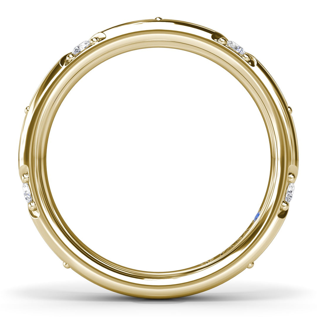 Abstract Wide Diamond Band