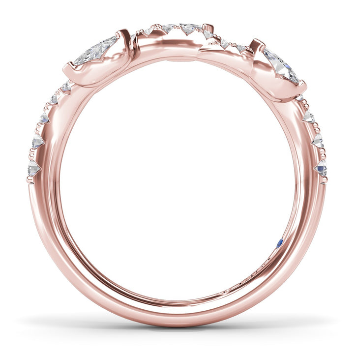 Round and Marquise Diamond Band