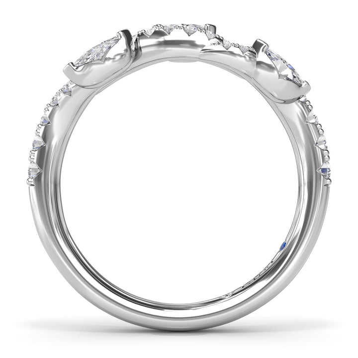 Round and Marquise Diamond Band