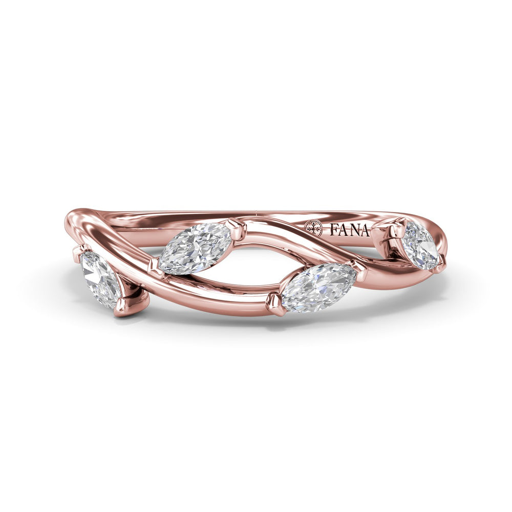 Vine-Inspired Marquise Diamond Band