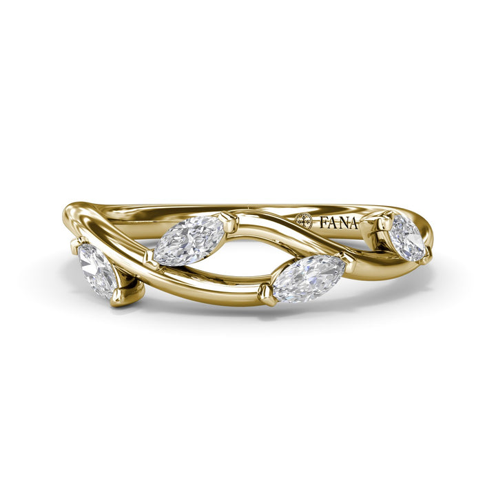 Vine-Inspired Marquise Diamond Band
