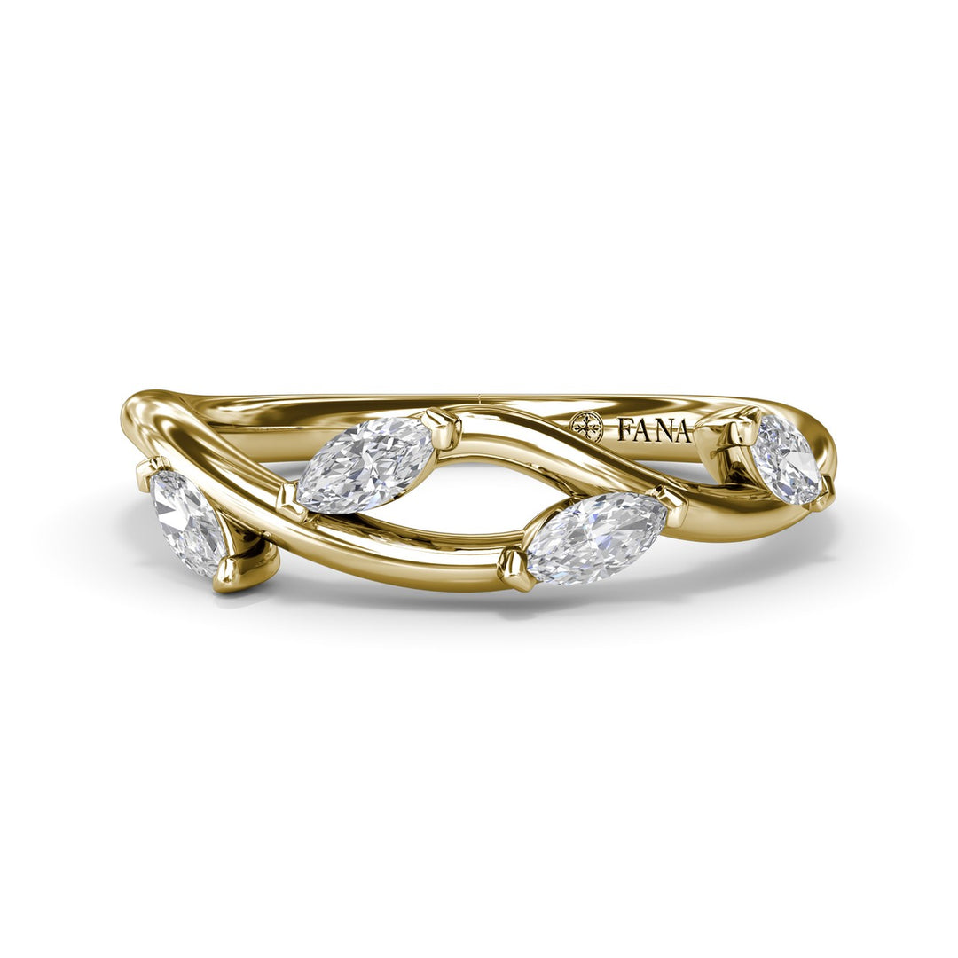 Vine-Inspired Marquise Diamond Band