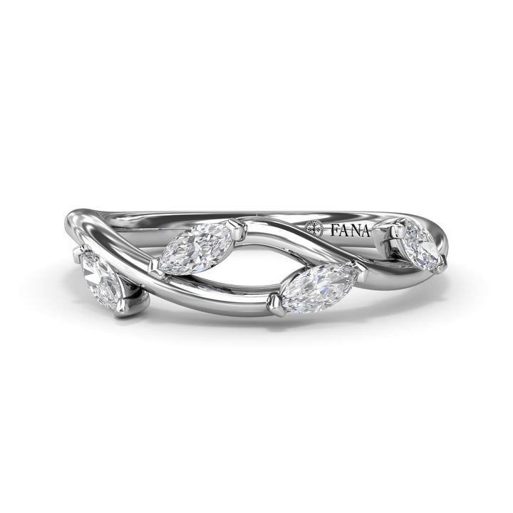 Vine-Inspired Marquise Diamond Band