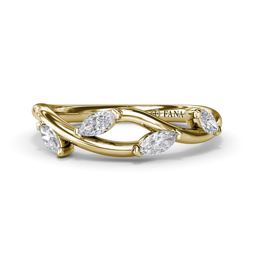 Vine-Inspired Marquise Diamond Band