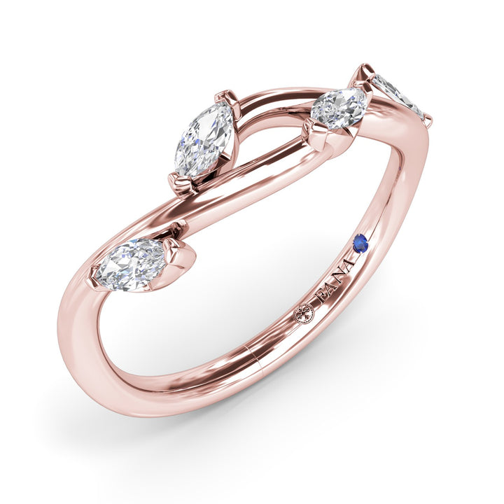 Vine-Inspired Marquise Diamond Band