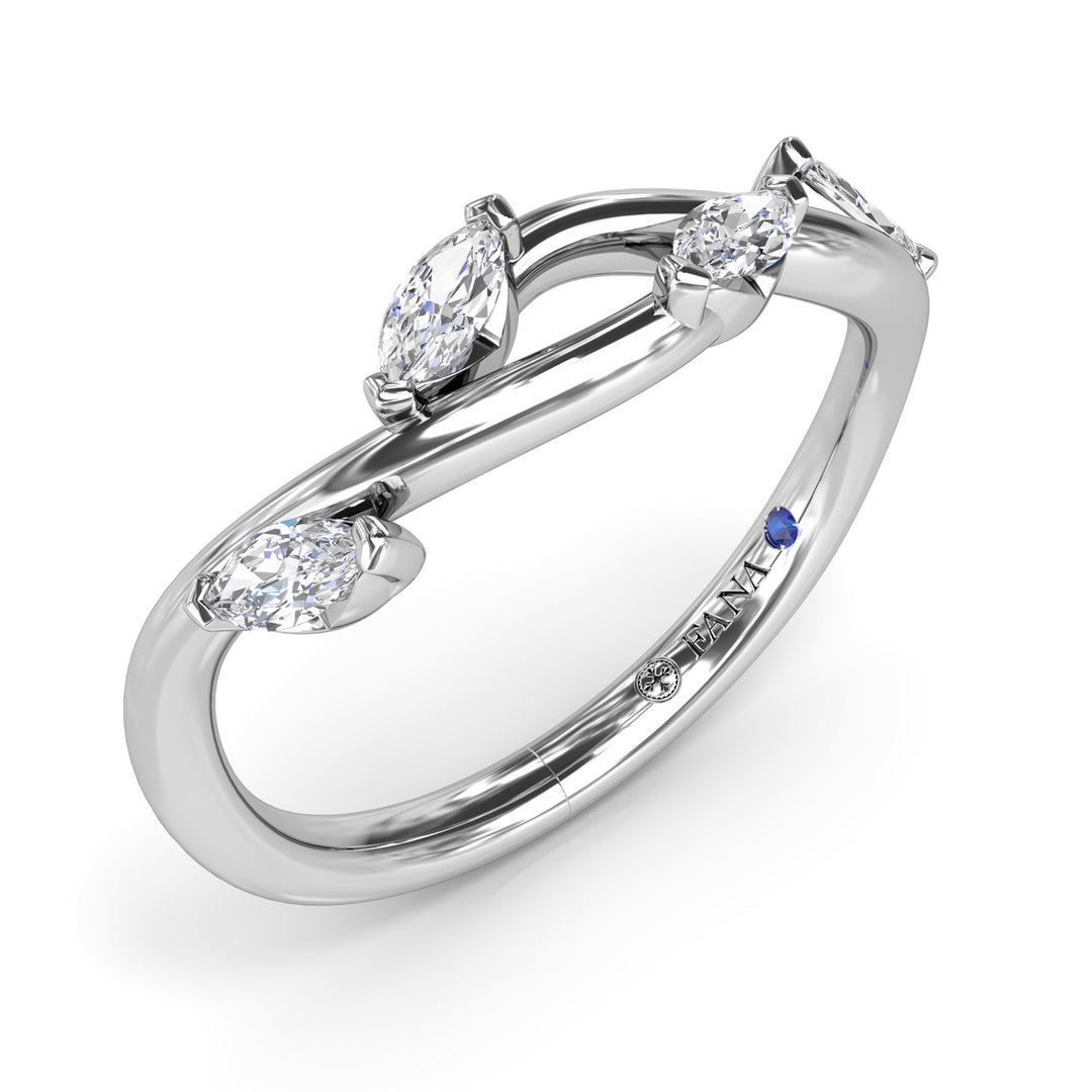 Vine-Inspired Marquise Diamond Band