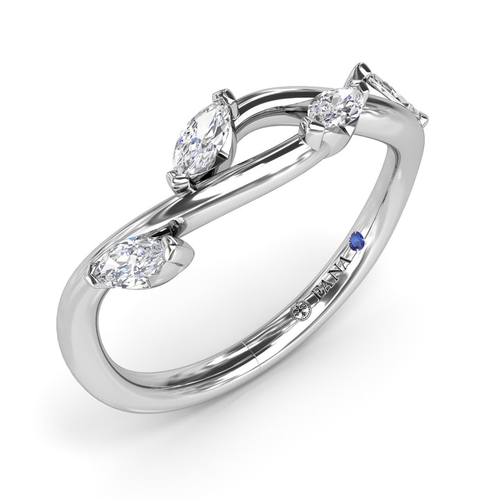 Vine-Inspired Marquise Diamond Band