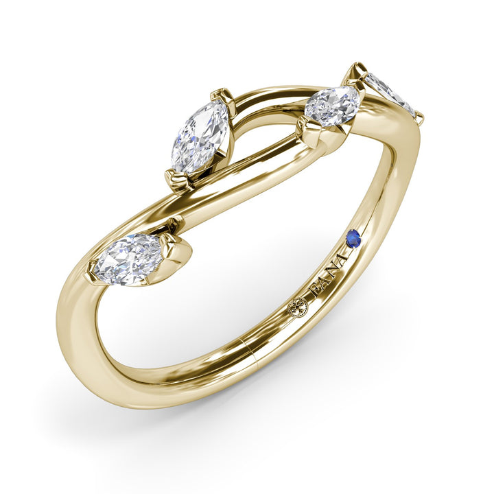 Vine-Inspired Marquise Diamond Band