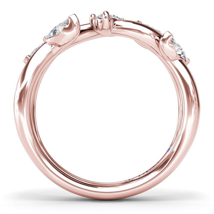Vine-Inspired Marquise and Pear Diamond Band