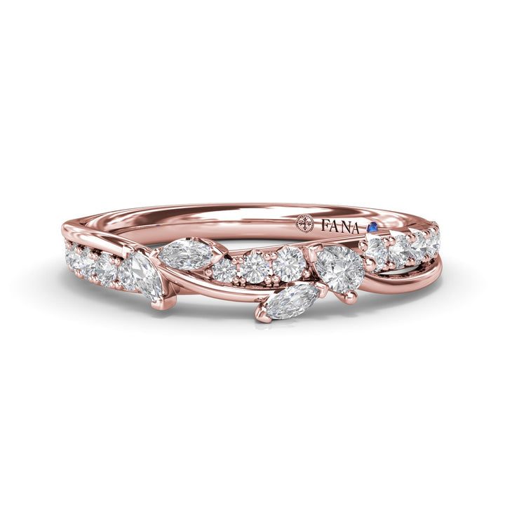 Vine-Inspired Diamond Wedding Band