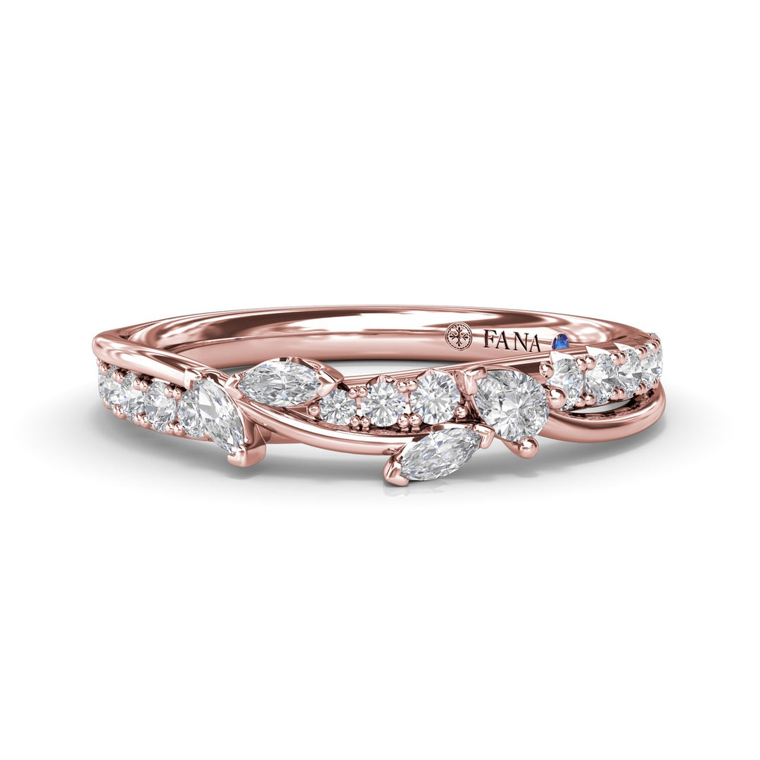 Vine-Inspired Diamond Wedding Band