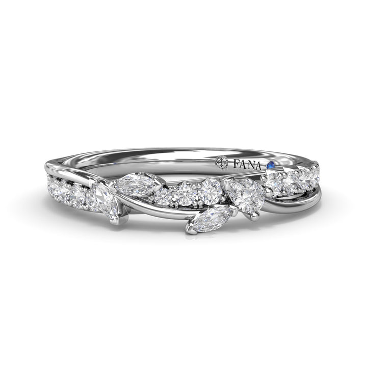 Vine-Inspired Diamond Wedding Band