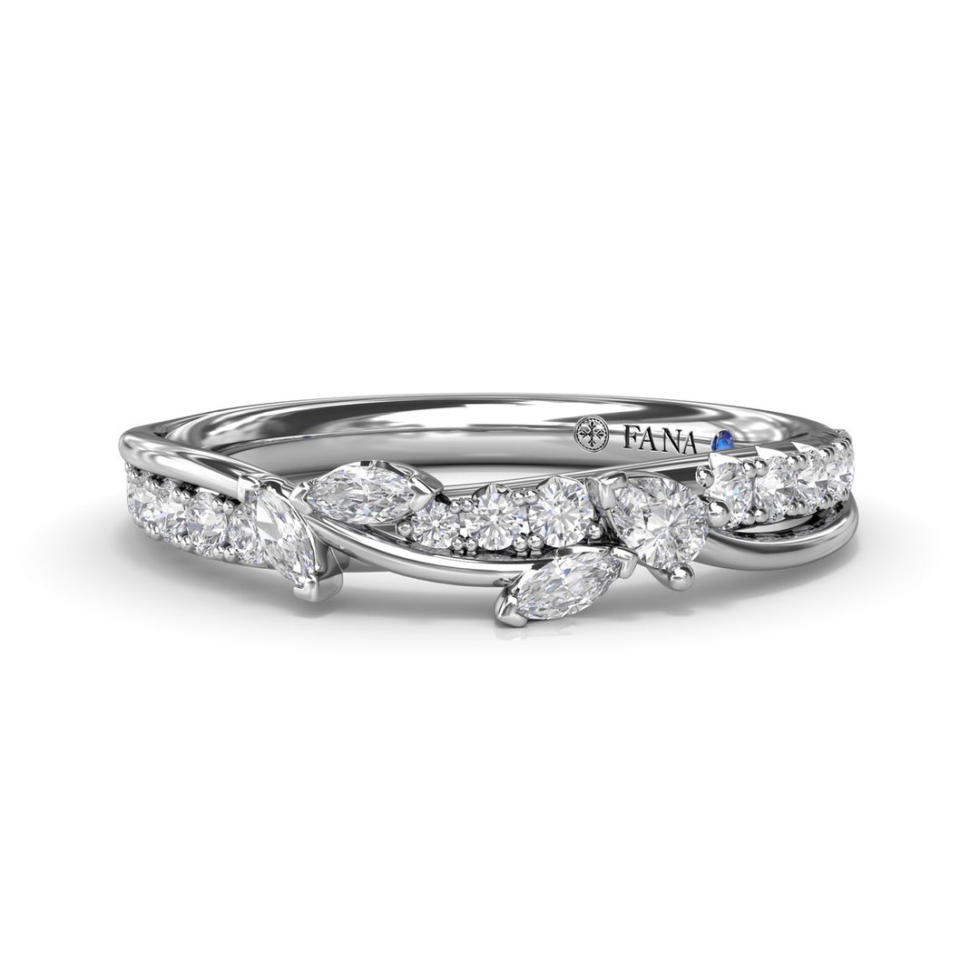Vine-Inspired Diamond Wedding Band
