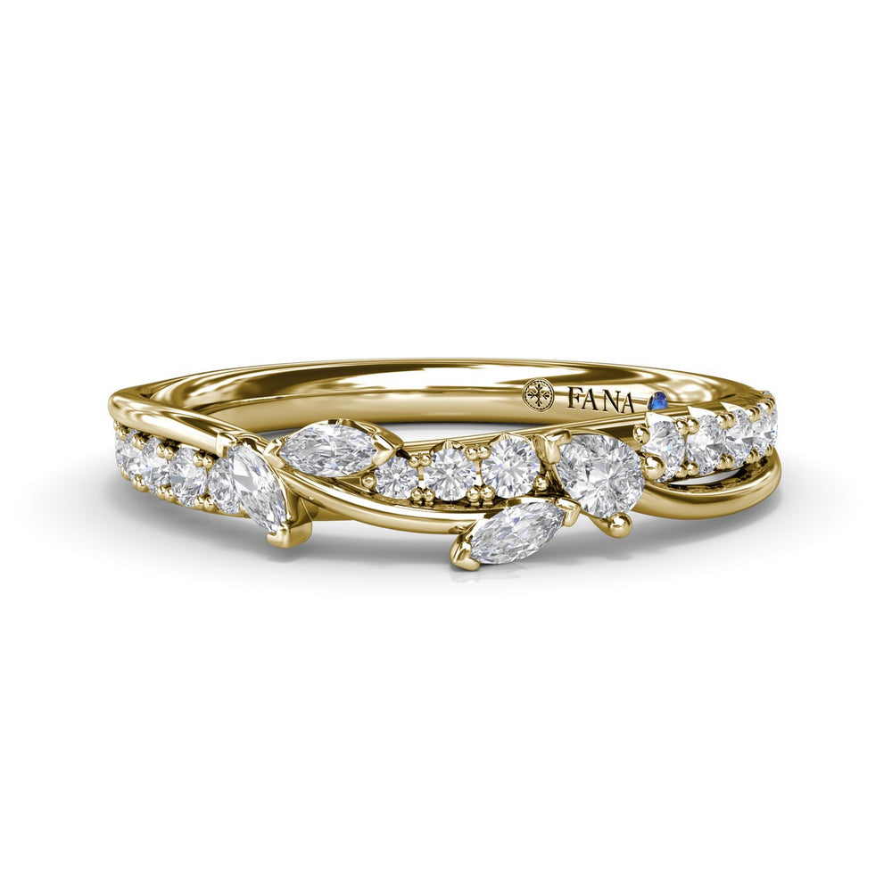 Vine-Inspired Diamond Wedding Band