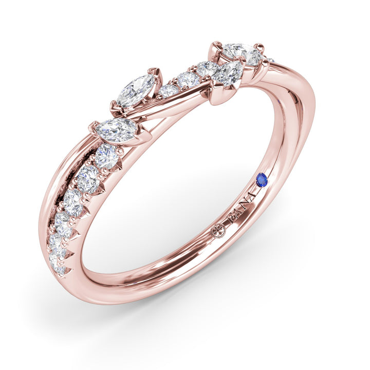 Vine-Inspired Diamond Wedding Band