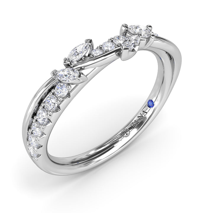 Vine-Inspired Diamond Wedding Band