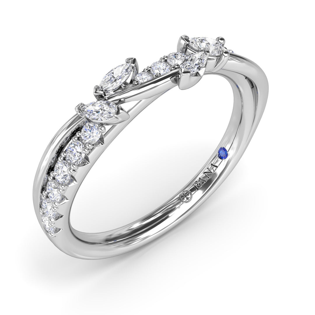 Vine-Inspired Diamond Wedding Band