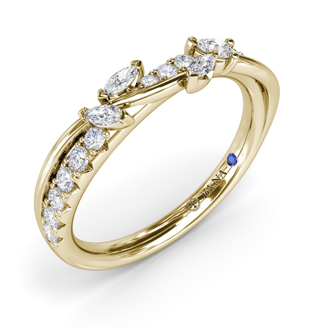 Vine-Inspired Diamond Wedding Band