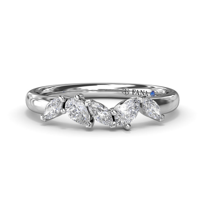 Marquise and Pear Diamond Wedding Band