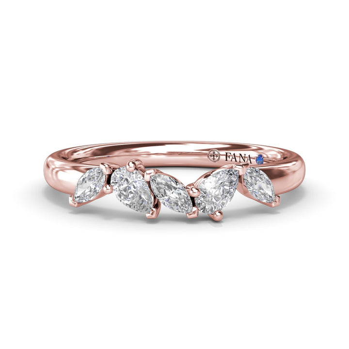 Marquise and Pear Diamond Wedding Band
