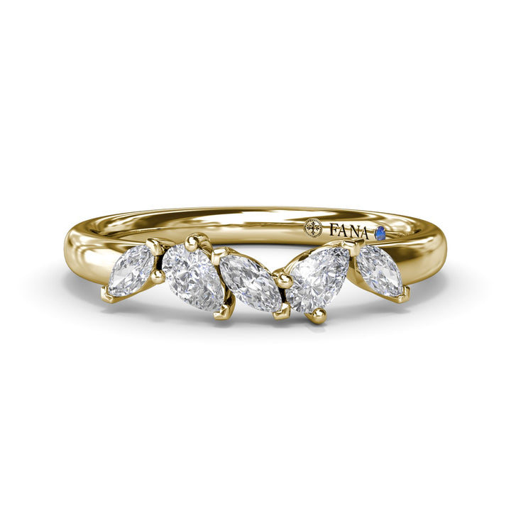 Marquise and Pear Diamond Wedding Band