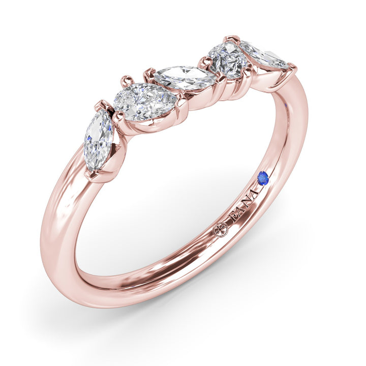 Marquise and Pear Diamond Wedding Band