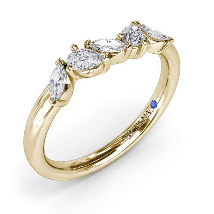 Marquise and Pear Diamond Wedding Band