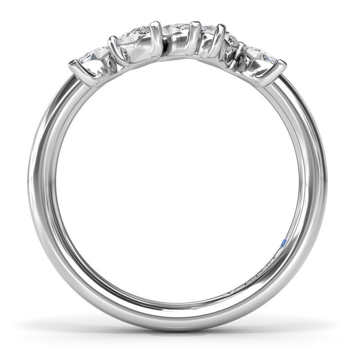 Marquise and Pear Diamond Wedding Band