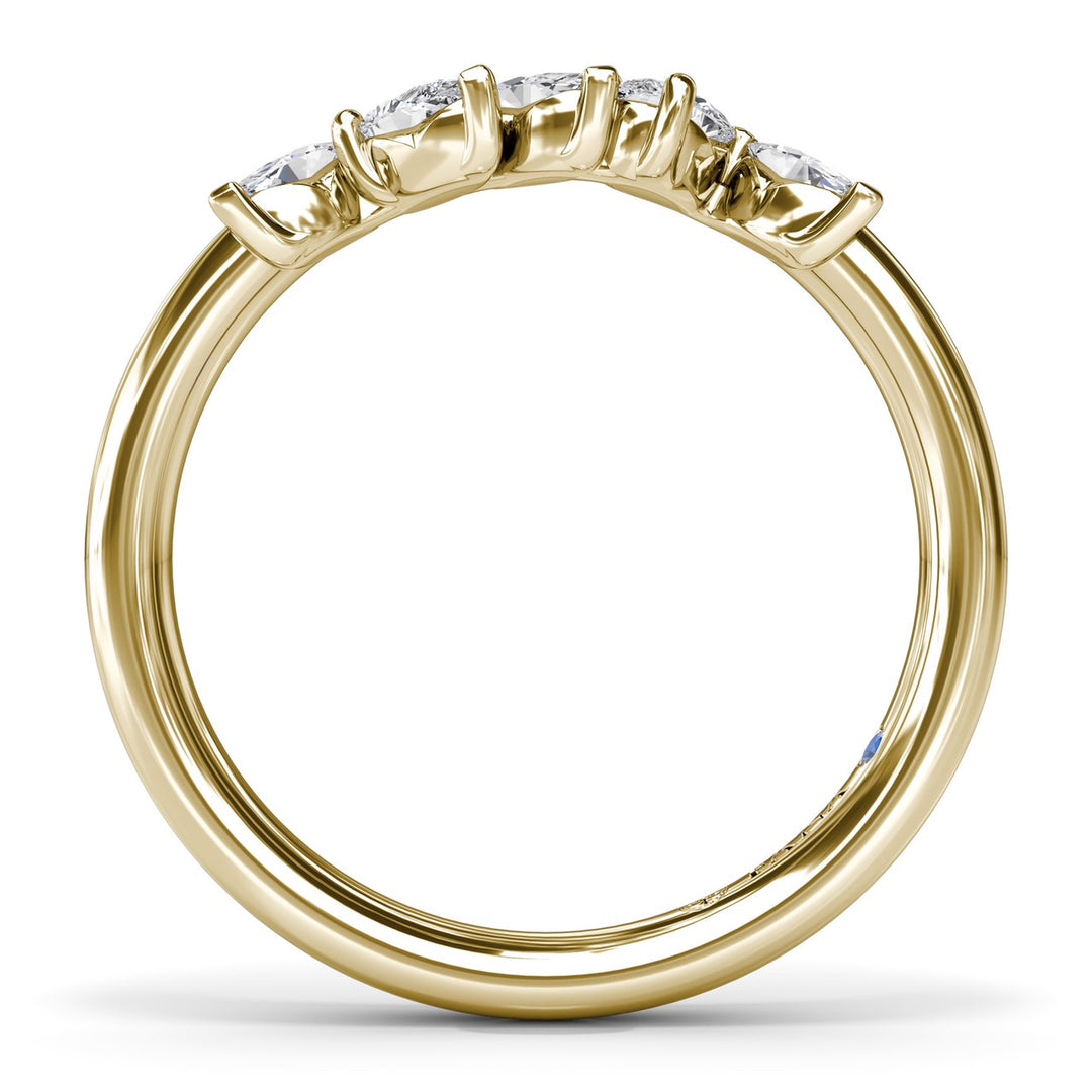 Marquise and Pear Diamond Wedding Band