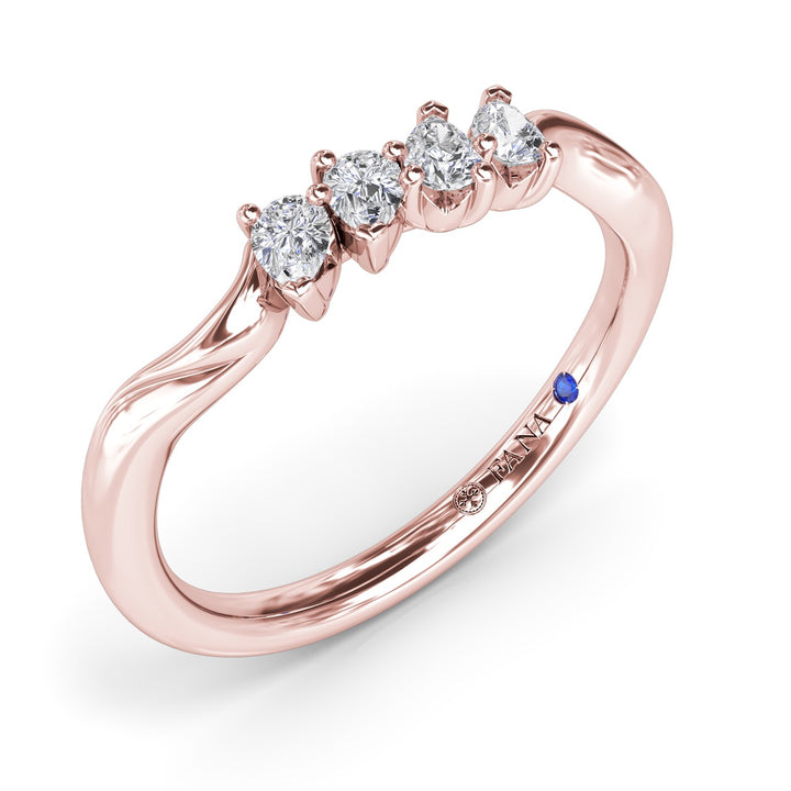 Pear Diamond Wedding Band