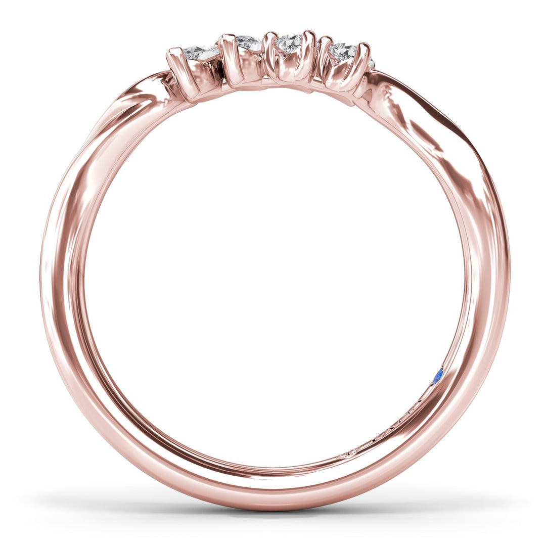 Pear Diamond Wedding Band
