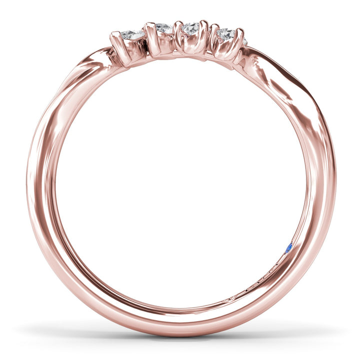 Pear Diamond Wedding Band