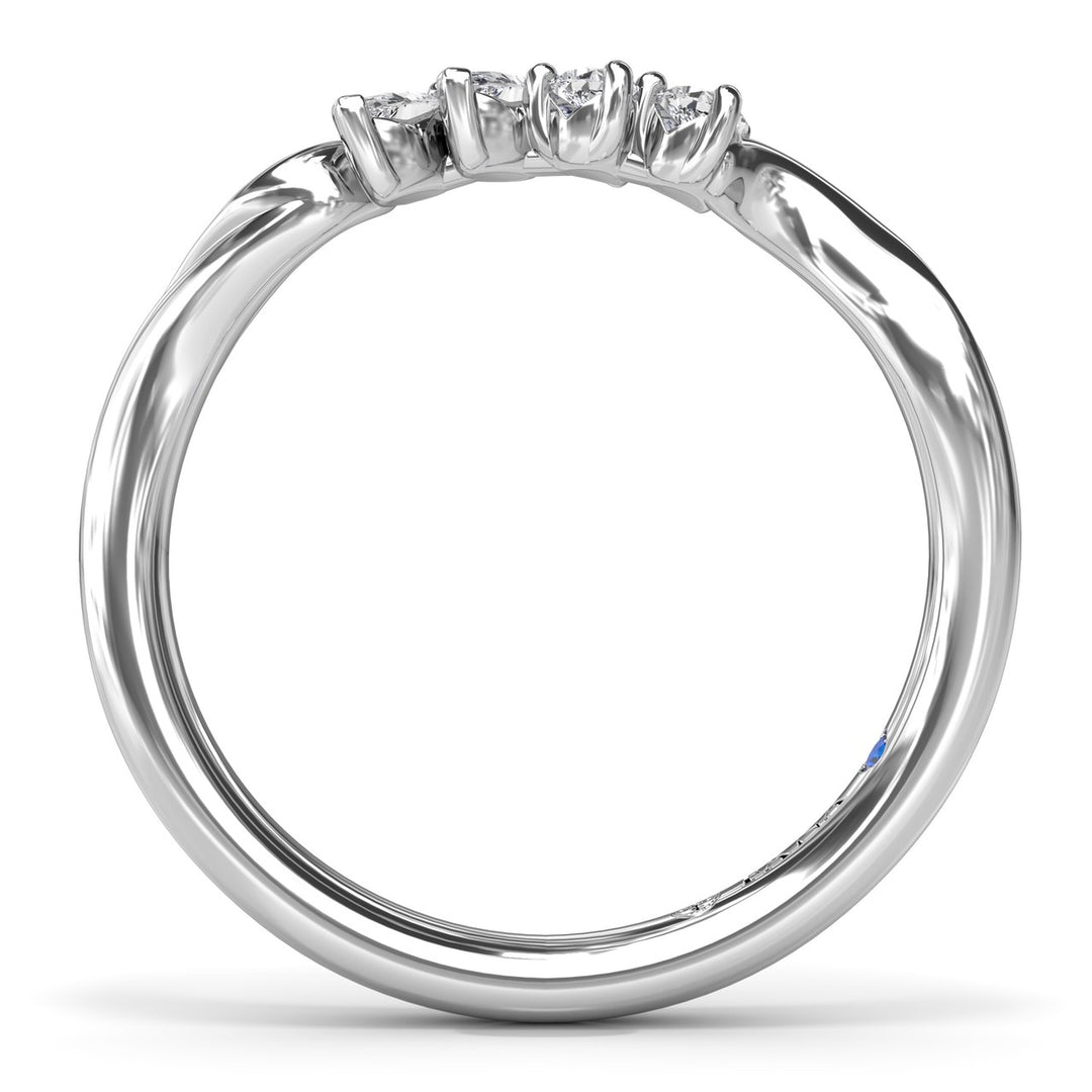 Pear Diamond Wedding Band