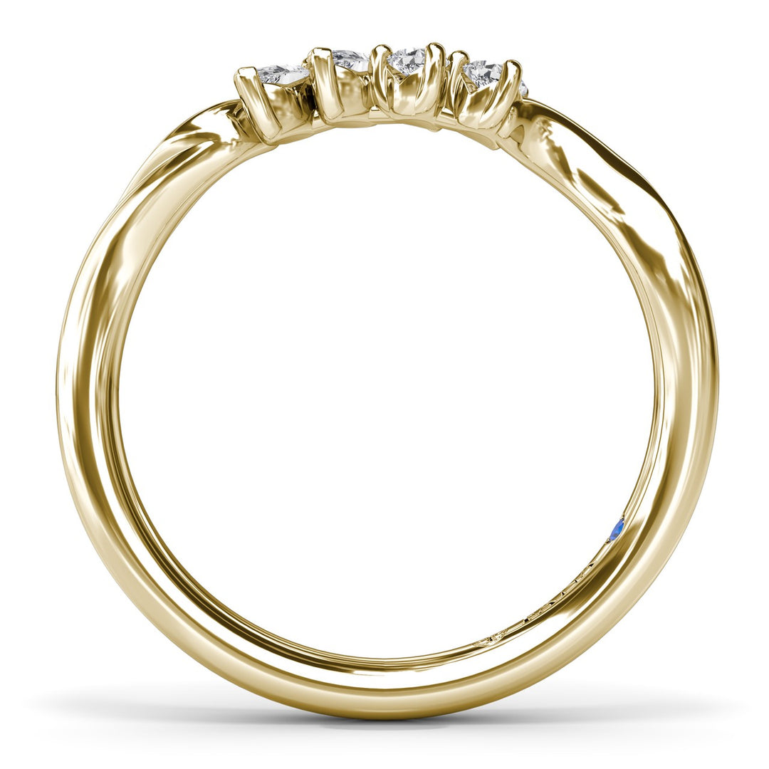 Pear Diamond Wedding Band