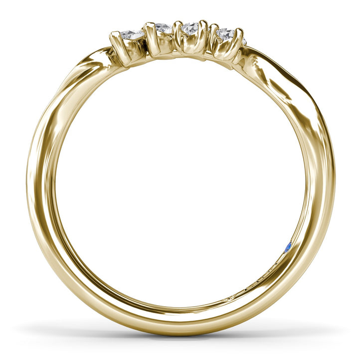 Pear Diamond Wedding Band
