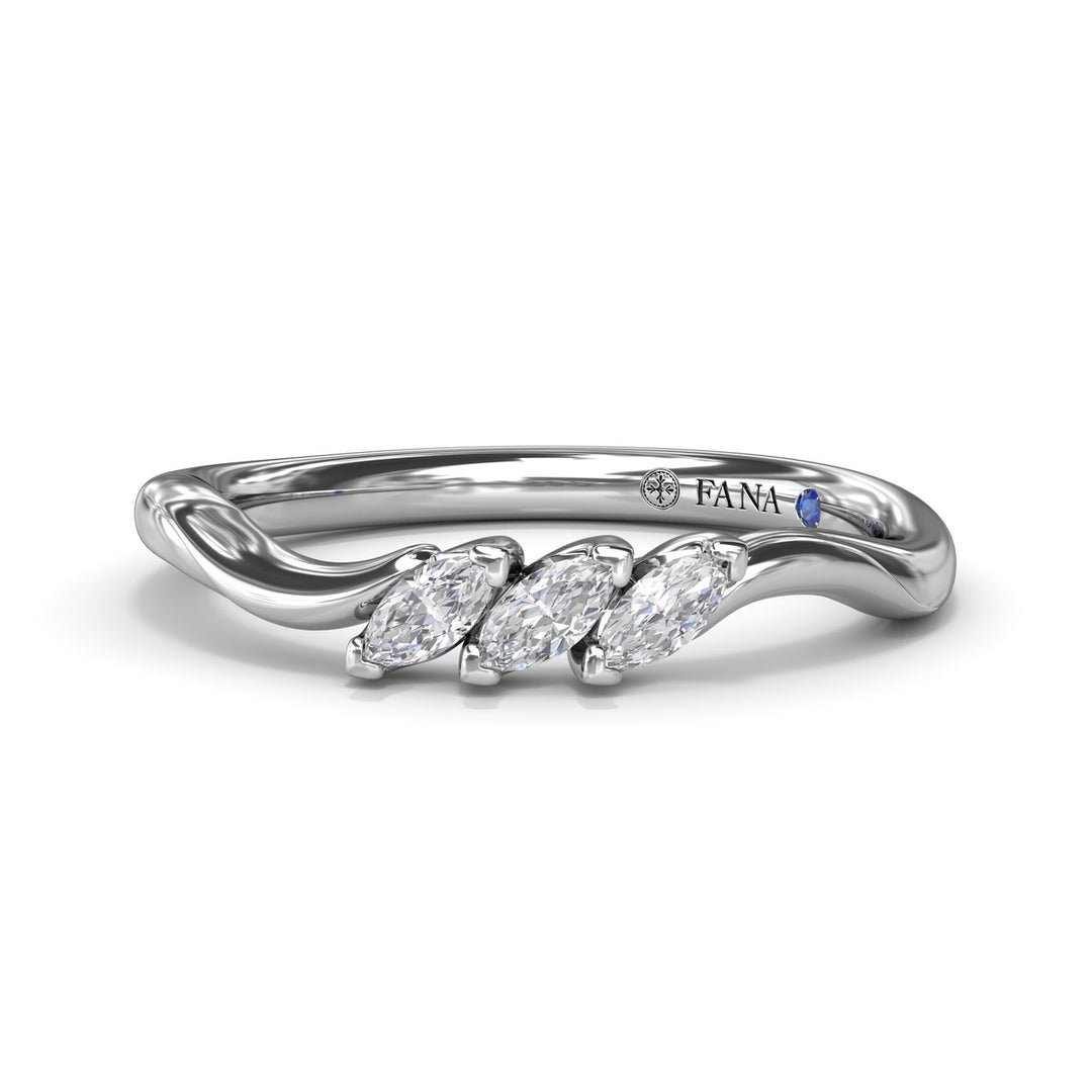 Marquise Diamond Wedding Band
