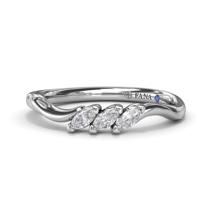 Marquise Diamond Wedding Band
