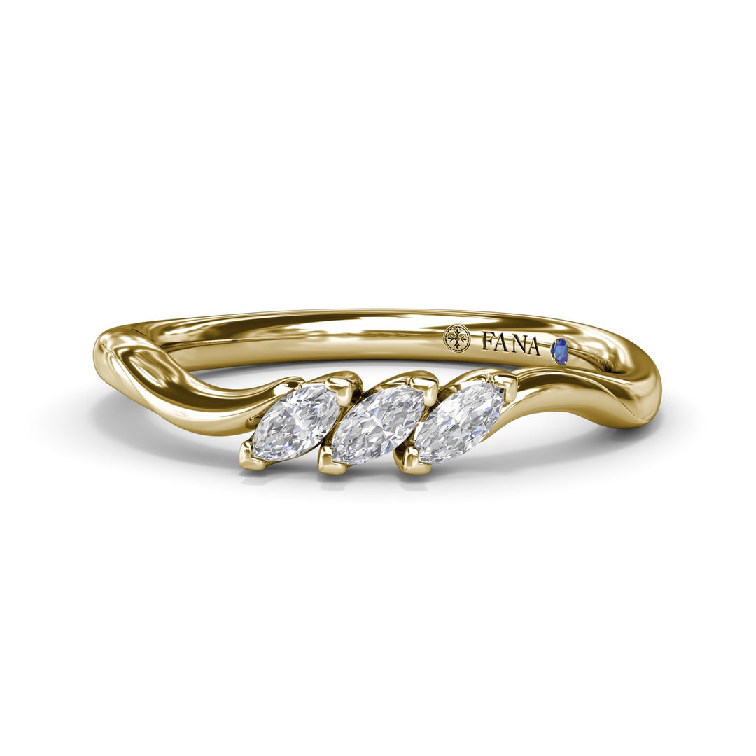 Marquise Diamond Wedding Band