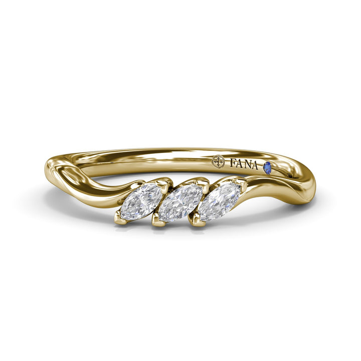 Marquise Diamond Wedding Band