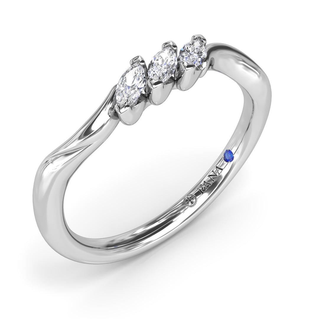 Marquise Diamond Wedding Band