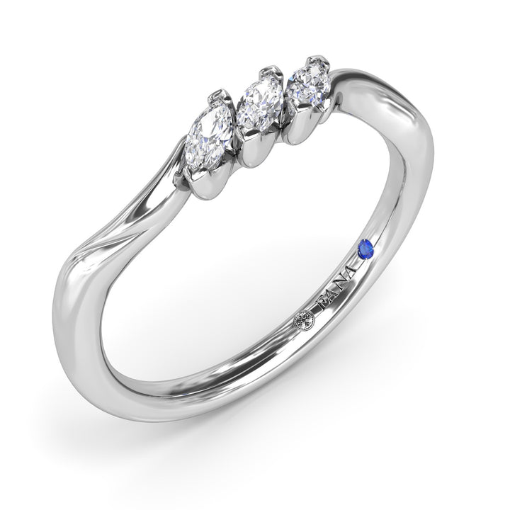 Marquise Diamond Wedding Band