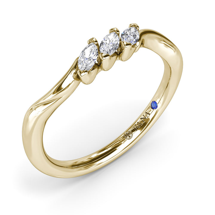 Marquise Diamond Wedding Band