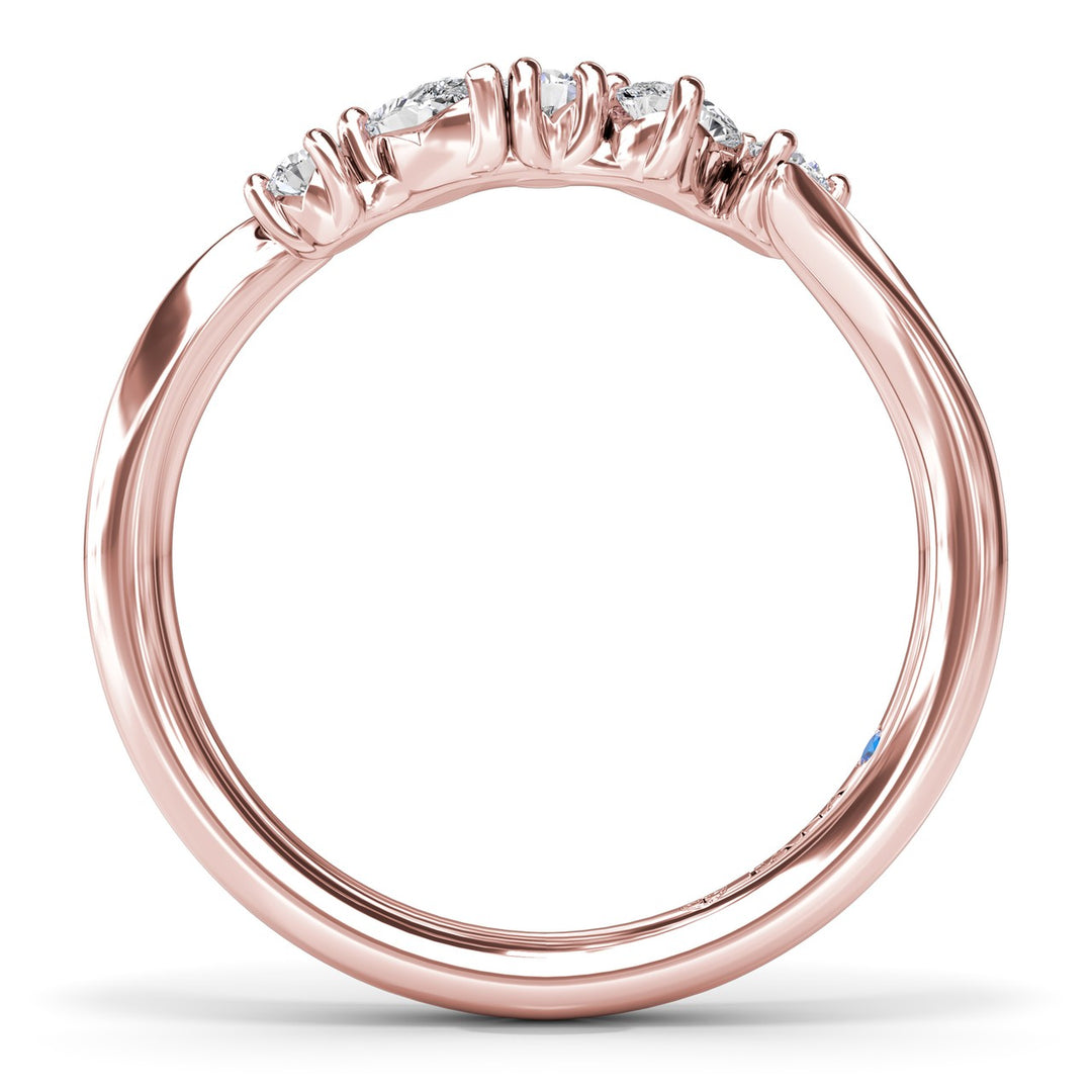 Pear and Round Diamond Band